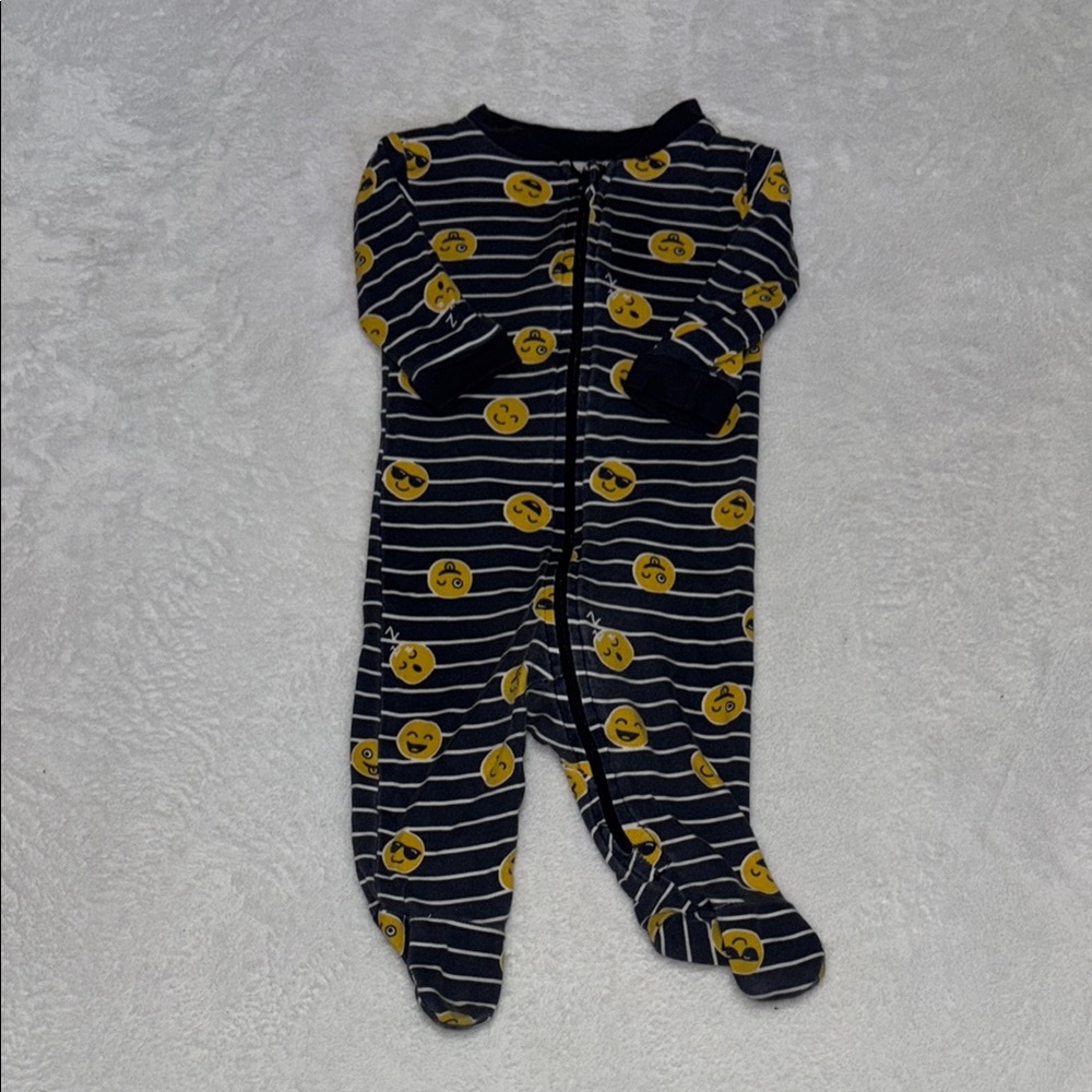 Joe fresh Emoji Print Kids One Piece footie/ sleeper